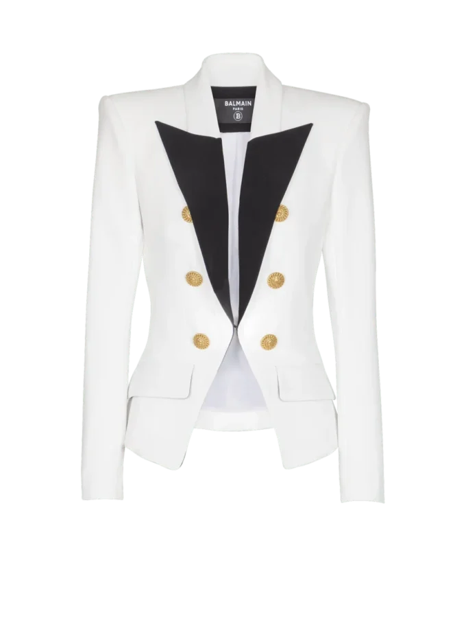 Veste bicolore à 6 boutons