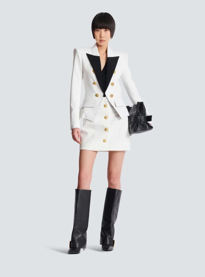 Veste bicolore à 6 boutons