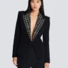 Veste brodée à 6 boutons