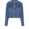 Veste courte en denim délavé Veste courte en denim délavé