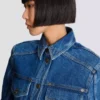 Veste courte en denim délavé Veste courte en denim délavé