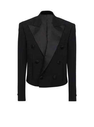 Veste courte en double crêpe