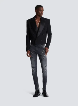 Veste courte en double crêpe
