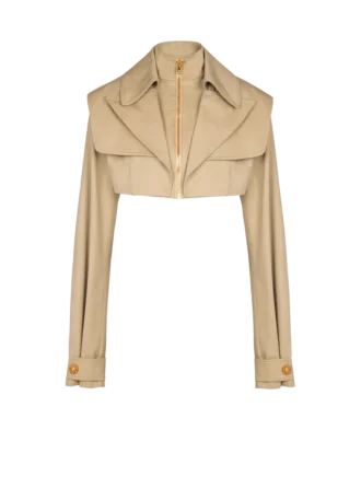 Veste courte en gabardine Veste courte en gabardine