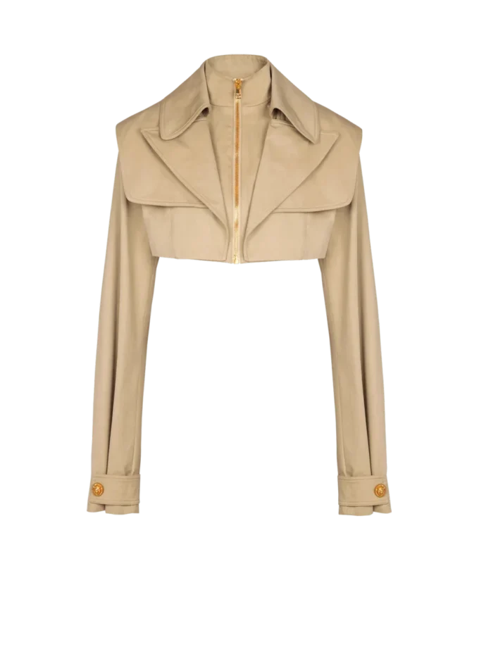 Veste courte en gabardine Veste courte en gabardine
