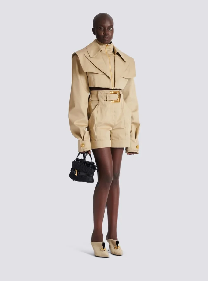 Veste courte en gabardine Veste courte en gabardine