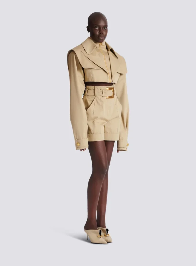 Veste courte en gabardine Veste courte en gabardine
