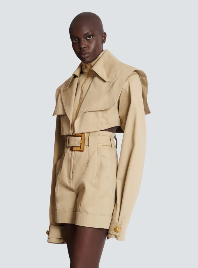Veste courte en gabardine Veste courte en gabardine