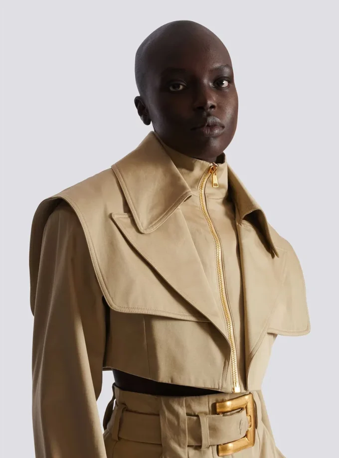 Veste courte en gabardine Veste courte en gabardine