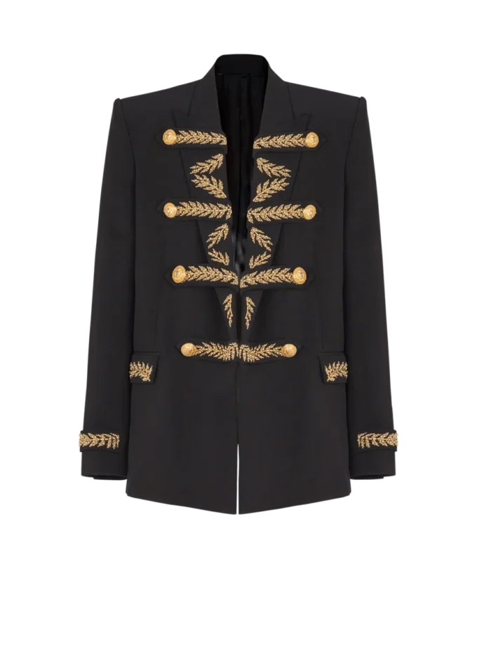 Veste en crêpe brodée