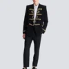 Veste en crêpe brodée