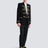 Veste en crêpe brodée