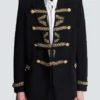 Veste en crêpe brodée