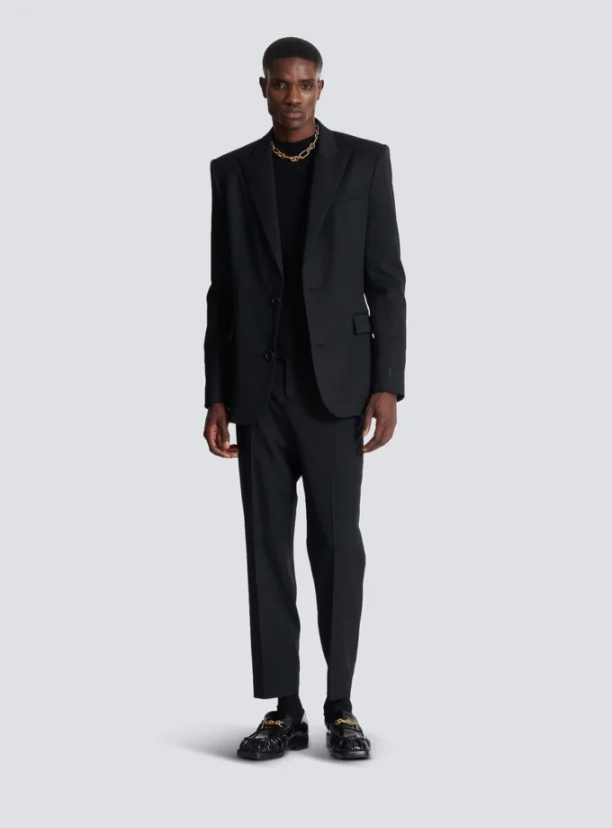 Veste en laine à 2 boutons