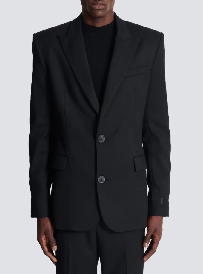 Veste en laine à 2 boutons