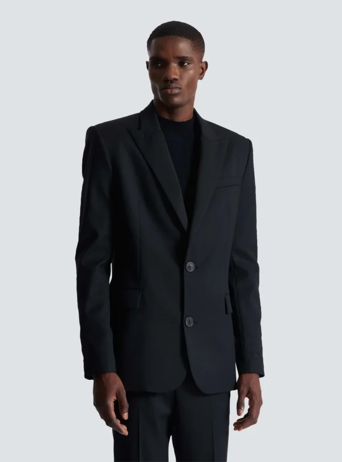 Veste en laine à 2 boutons