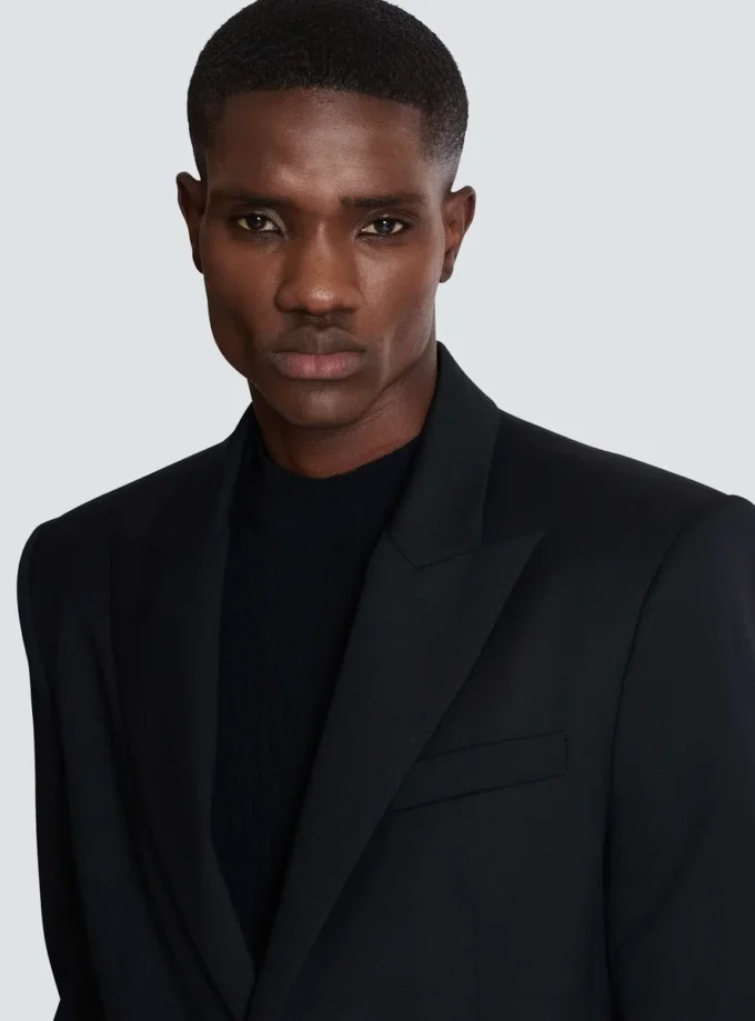 Veste en laine à 2 boutons