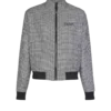 Veste en laine à motif pied-de-poule Veste en laine à motif pied-de-poule