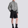 Veste en laine à motif pied-de-poule Veste en laine à motif pied-de-poule
