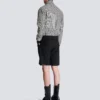 Veste en laine à motif pied-de-poule Veste en laine à motif pied-de-poule