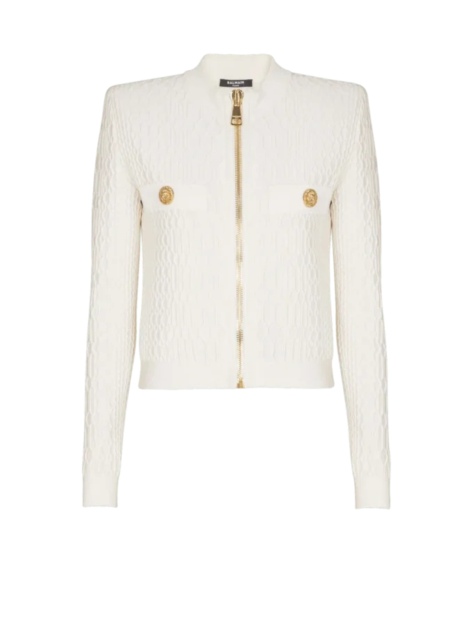 Veste en maille crocodile
