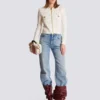 Veste en maille crocodile
