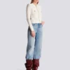 Veste en maille crocodile
