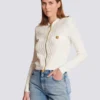 Veste en maille crocodile