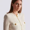 Veste en maille crocodile