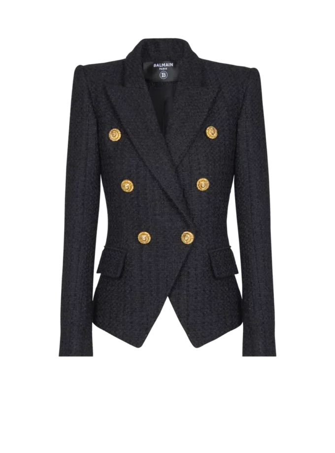 Veste en tweed à 6 boutons Veste en tweed à 6 boutons