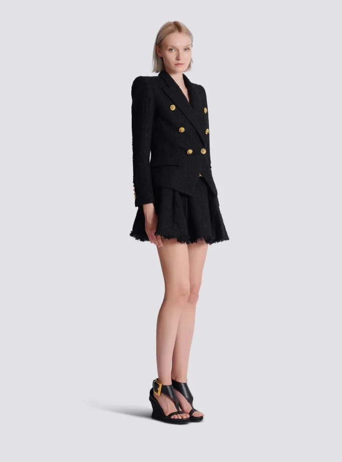 Veste en tweed à 6 boutons Veste en tweed à 6 boutons