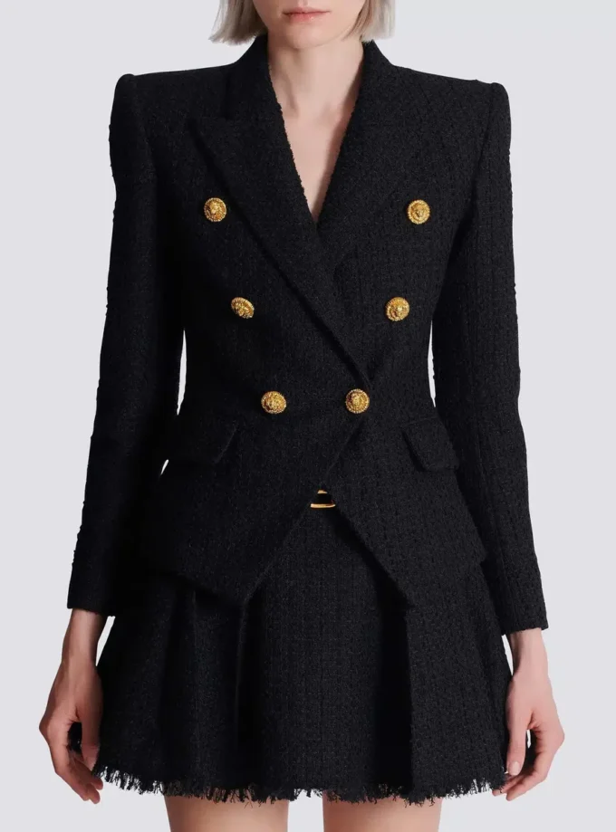 Veste en tweed à 6 boutons Veste en tweed à 6 boutons