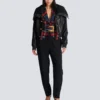 Veste en tweed à carreaux avec ceinture Veste en tweed à carreaux avec ceinture