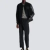 Veste en tweed universitaire et simili cuir Veste en tweed universitaire et simili cuir