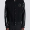 Veste en tweed universitaire et simili cuir Veste en tweed universitaire et simili cuir
