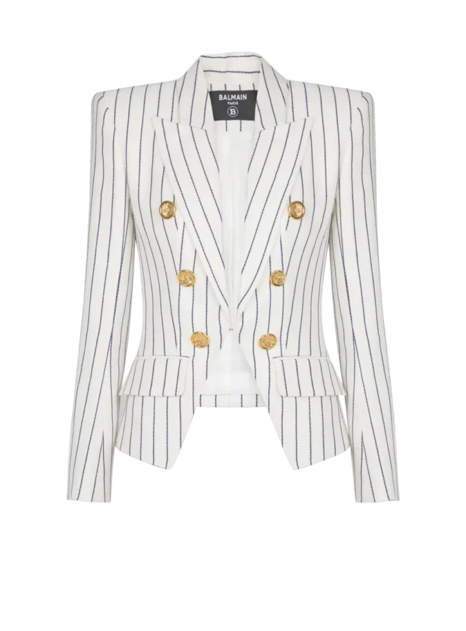 Veste à fines rayures et 6 boutons Veste à fines rayures et 6 boutons
