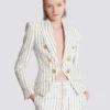 Veste à fines rayures et 6 boutons Veste à fines rayures et 6 boutons