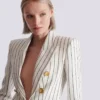 Veste à fines rayures et 6 boutons Veste à fines rayures et 6 boutons