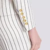 Veste à fines rayures et 6 boutons Veste à fines rayures et 6 boutons