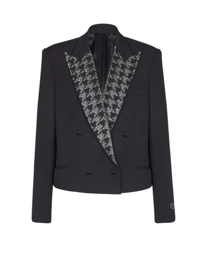 Veste Grain de poudre avec cristaux Veste Grain de poudre avec cristaux