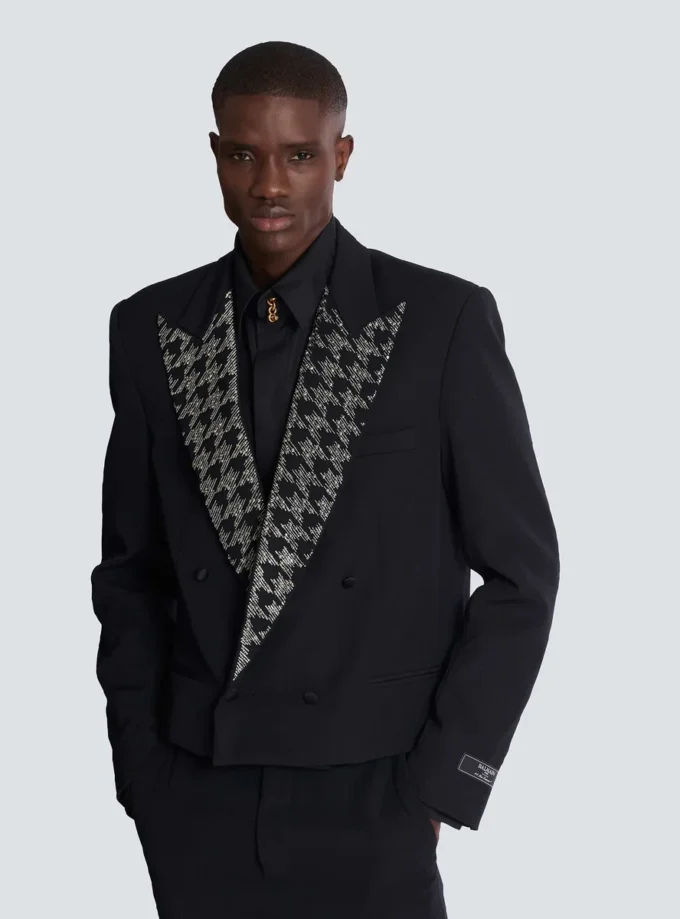 Veste Grain de poudre avec cristaux Veste Grain de poudre avec cristaux