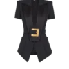Veste grain de poudre avec détail ceinture Veste grain de poudre avec détail ceinture