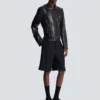 Veste motard légère en cuir d’agneau Veste motard légère en cuir d’agneau