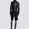 Veste motard légère en cuir d’agneau Veste motard légère en cuir d’agneau