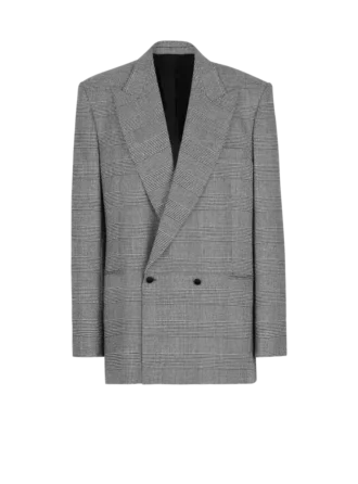 Veste oversize en jacquard Prince de Galles Veste oversize en jacquard Prince de Galles