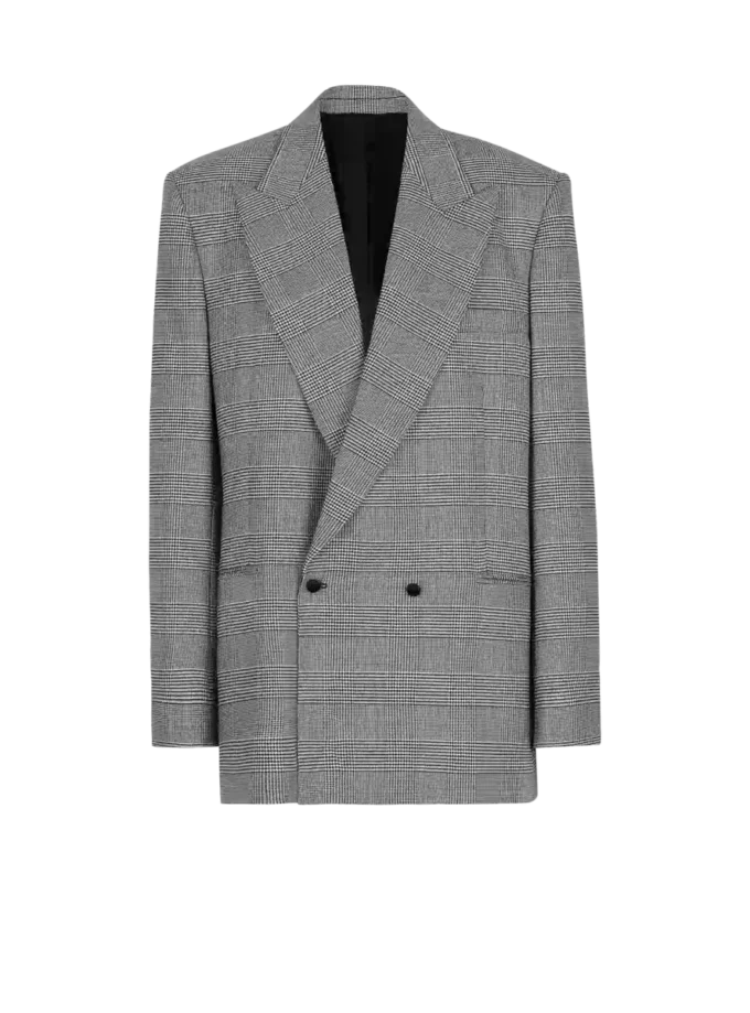 Veste oversize en jacquard Prince de Galles Veste oversize en jacquard Prince de Galles