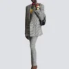 Veste oversize en jacquard Prince de Galles Veste oversize en jacquard Prince de Galles