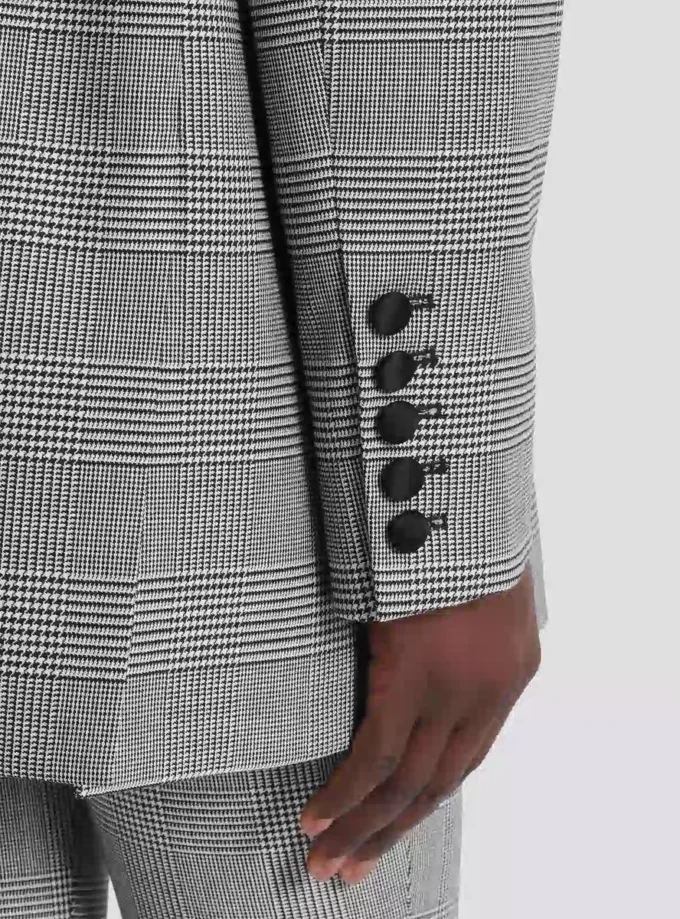 Veste oversize en jacquard Prince de Galles Veste oversize en jacquard Prince de Galles