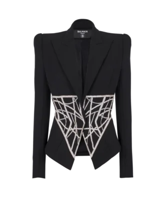 Veste slim brodée grain de poudre Veste slim brodée grain de poudre