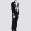 Veste spencer en crêpe avec boutons brodés Veste spencer en crêpe avec boutons brodés
